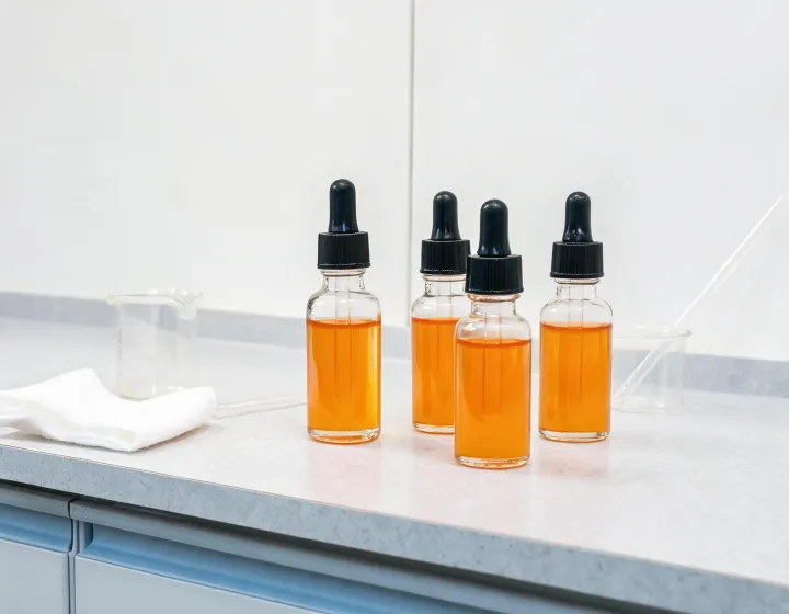 obagi vitamin c serum on a cosmetics bench, illustration only